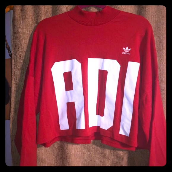 red adidas long sleeve top